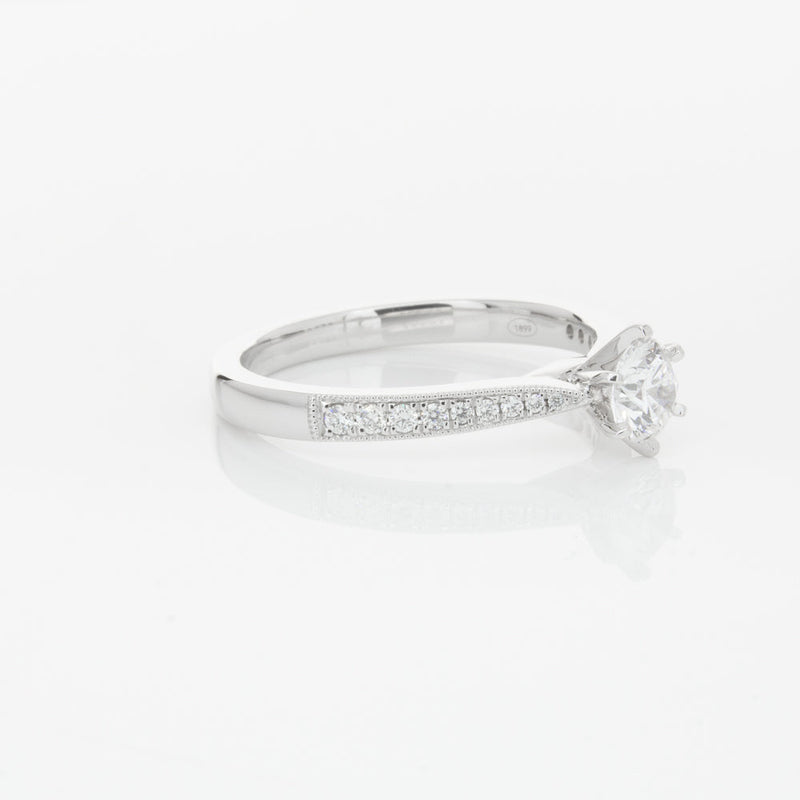 18ct White Gold .40ct Diamond Zenith Ring-Ring-Walker & Hall