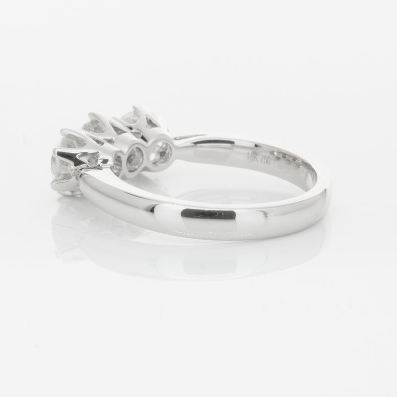 18ct White Gold 1.59ct Diamond Trilogy Ring-Ring-Walker & Hall
