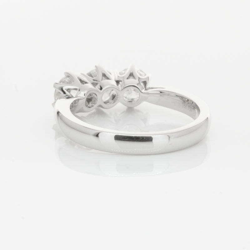 18ct White Gold 1.59ct Diamond Trilogy Ring-Ring-Walker & Hall