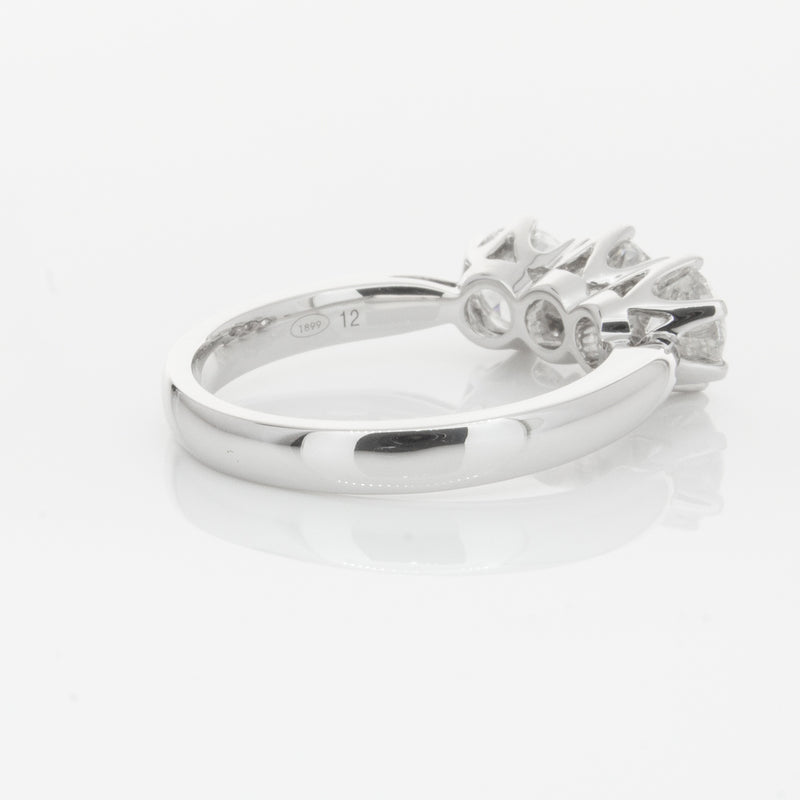 18ct White Gold 1.59ct Diamond Trilogy Ring-Ring-Walker & Hall
