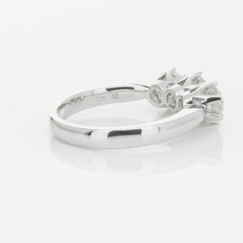 18ct White Gold 1.59ct Diamond Trilogy Ring-Ring-Walker & Hall