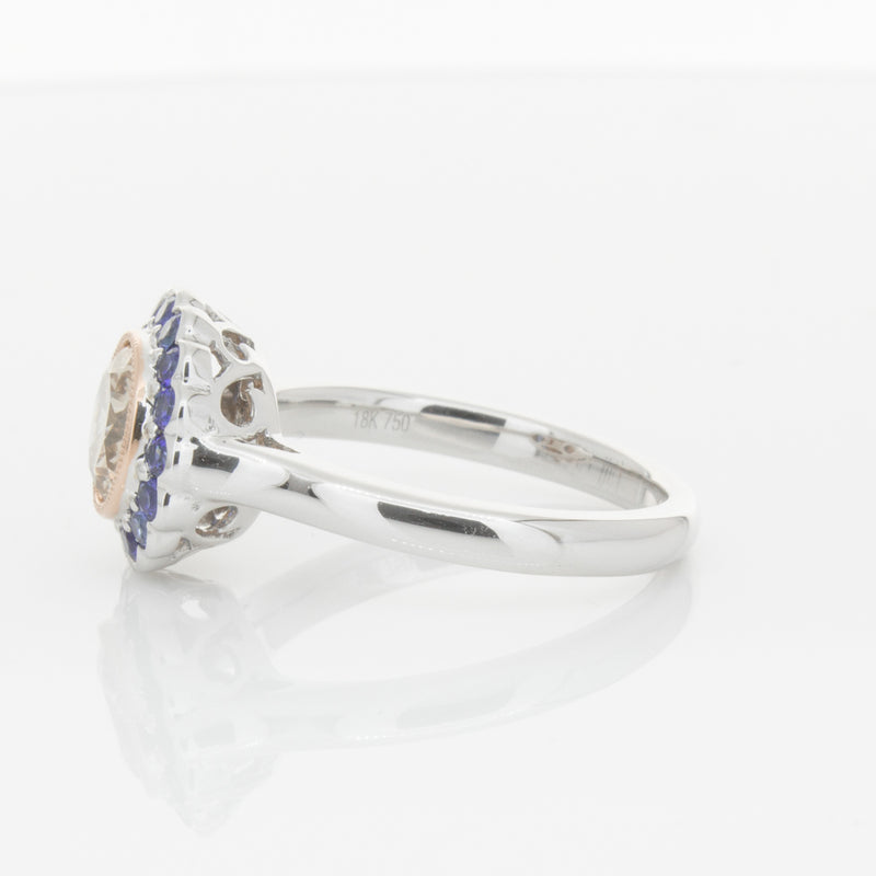 18ct White Gold Sapphire & Diamond Ring-Ring-Walker & Hall