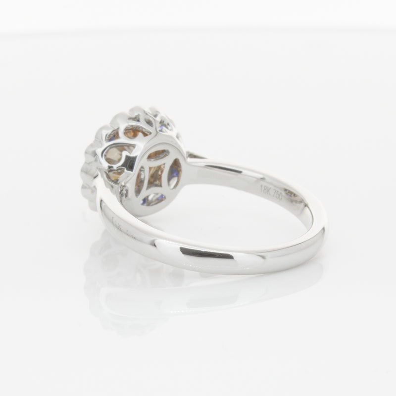 18ct White Gold Sapphire & Diamond Ring-Ring-Walker & Hall