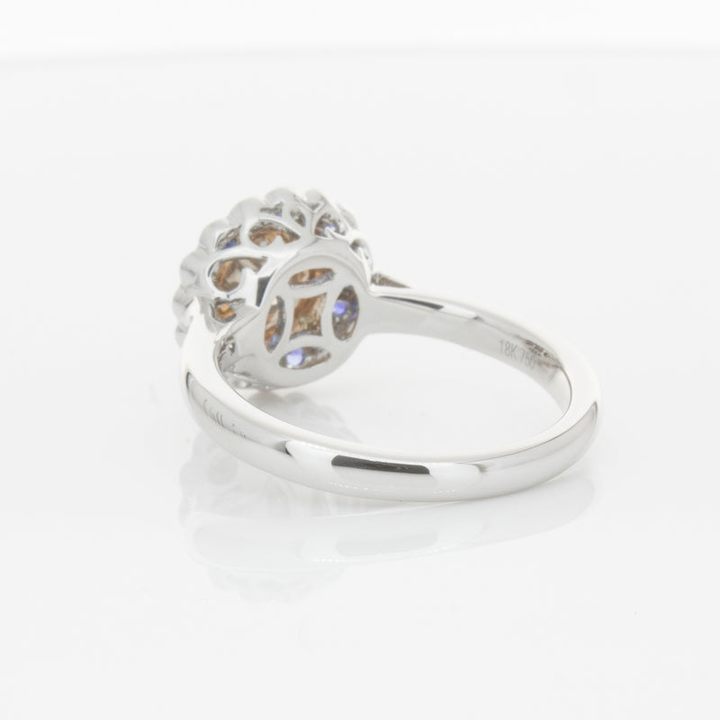 18ct White Gold Sapphire & Diamond Ring-Ring-Walker & Hall