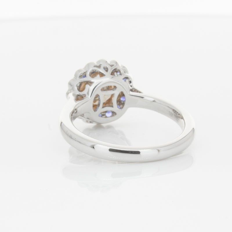 18ct White Gold Sapphire & Diamond Ring-Ring-Walker & Hall