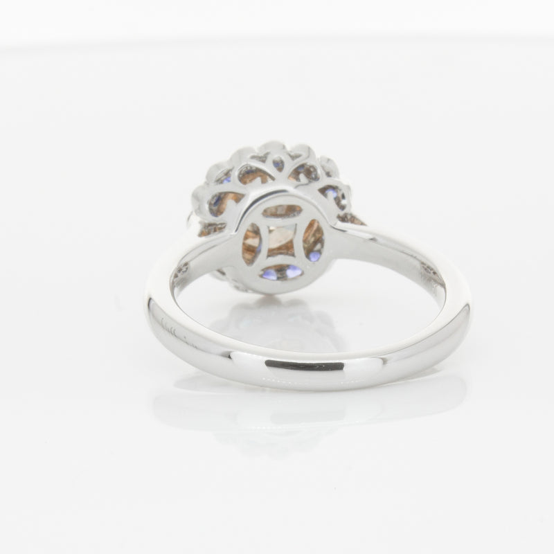 18ct White Gold Sapphire & Diamond Ring-Ring-Walker & Hall