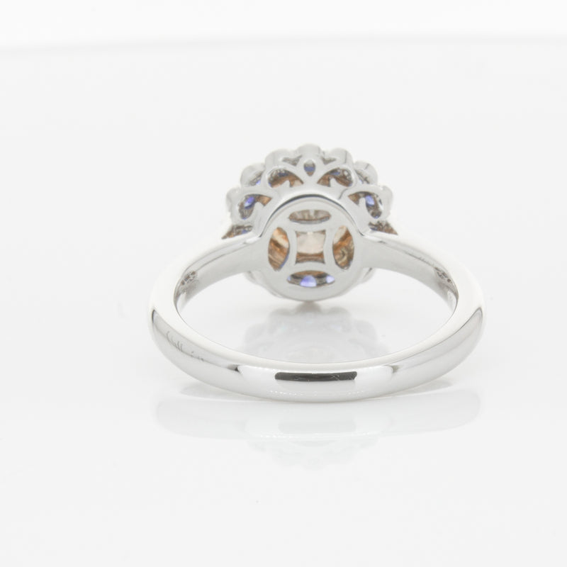 18ct White Gold Sapphire & Diamond Ring-Ring-Walker & Hall