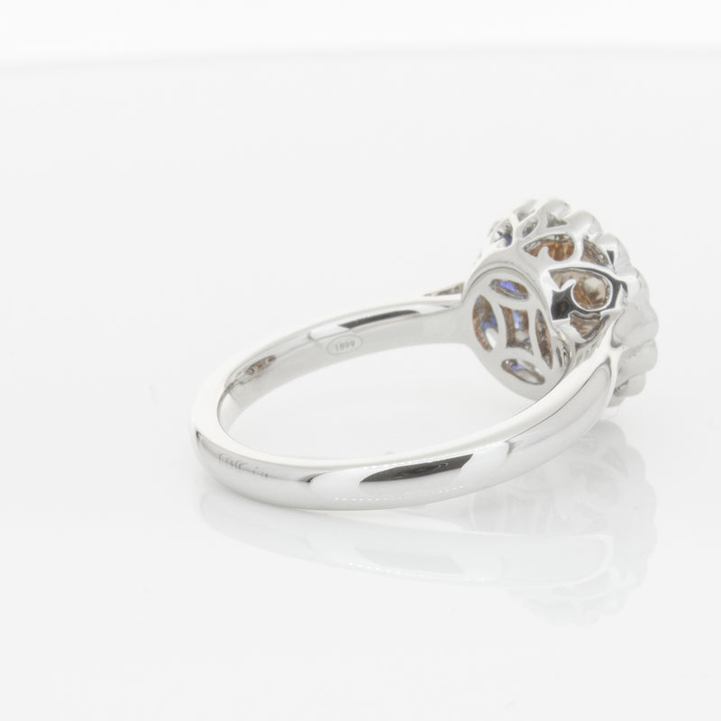 18ct White Gold Sapphire & Diamond Ring-Ring-Walker & Hall