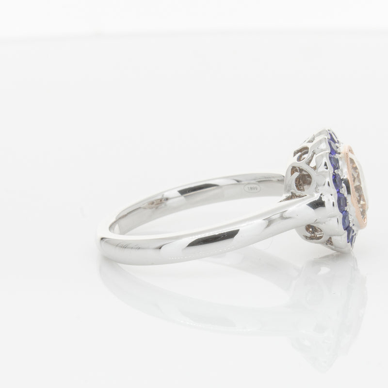 18ct White Gold Sapphire & Diamond Ring-Ring-Walker & Hall