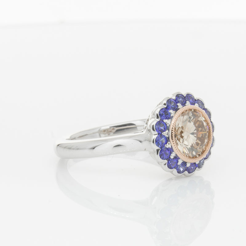 18ct White Gold Sapphire & Diamond Ring-Ring-Walker & Hall