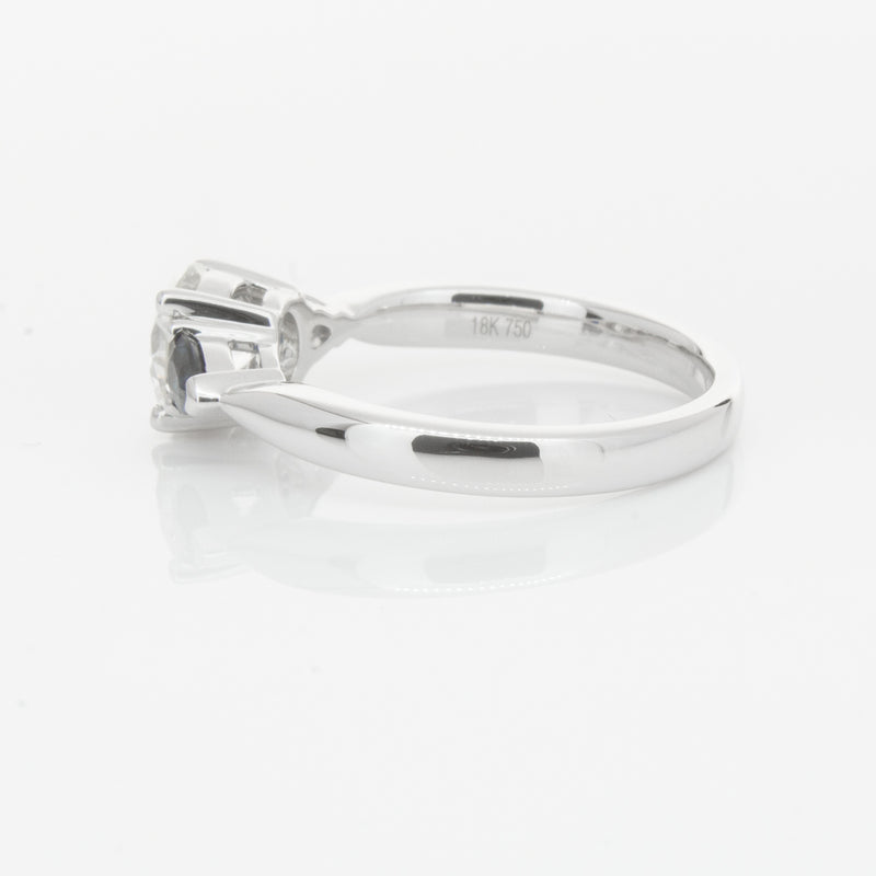 18ct White Gold Diamond & Sapphire Ring-Ring-Walker & Hall