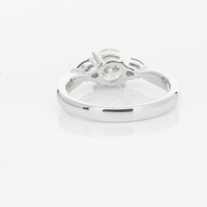 18ct White Gold Diamond & Sapphire Ring-Ring-Walker & Hall