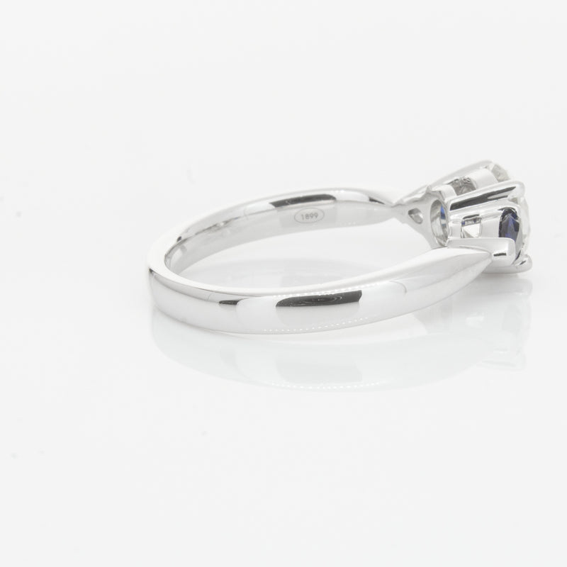 18ct White Gold Diamond & Sapphire Ring-Ring-Walker & Hall