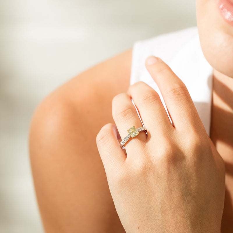 18ct White Gold Diamond Phoenix Ring-Ring-Walker & Hall