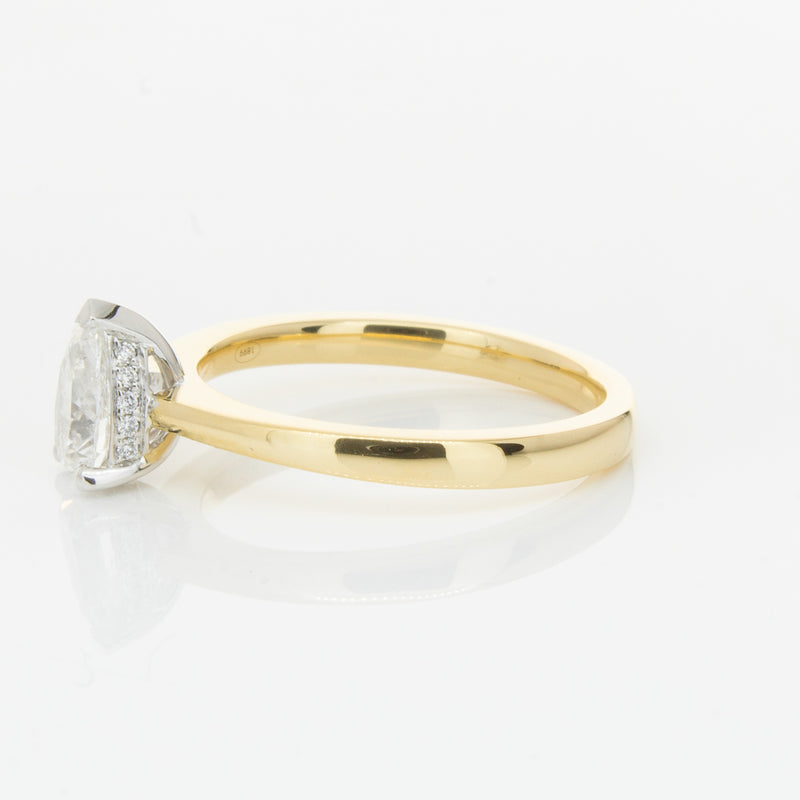 18ct Yellow Gold .70ct Pear Cut Diamond Ring-Ring-Walker & Hall