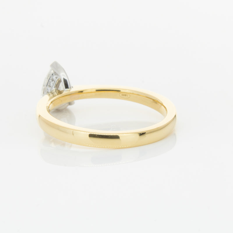 18ct Yellow Gold .70ct Pear Cut Diamond Ring-Ring-Walker & Hall
