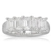 18ct White Gold Emerald-Cut Diamond Ring-Ring-Walker & Hall