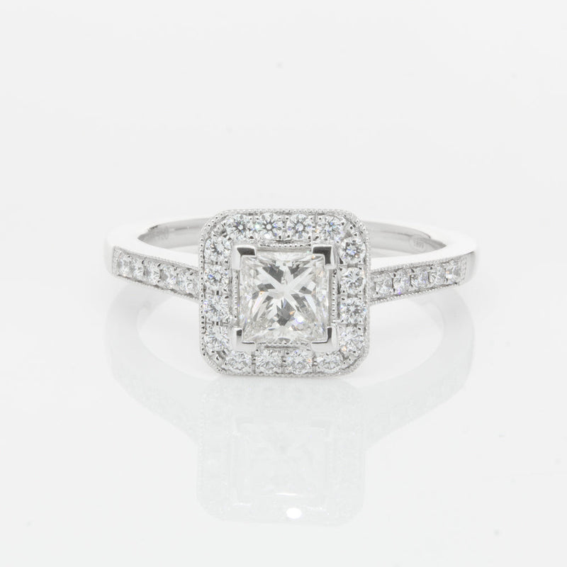 18ct White Gold .41ct Princess Cut Diamond Mandalay Ring-Ring-Walker & Hall