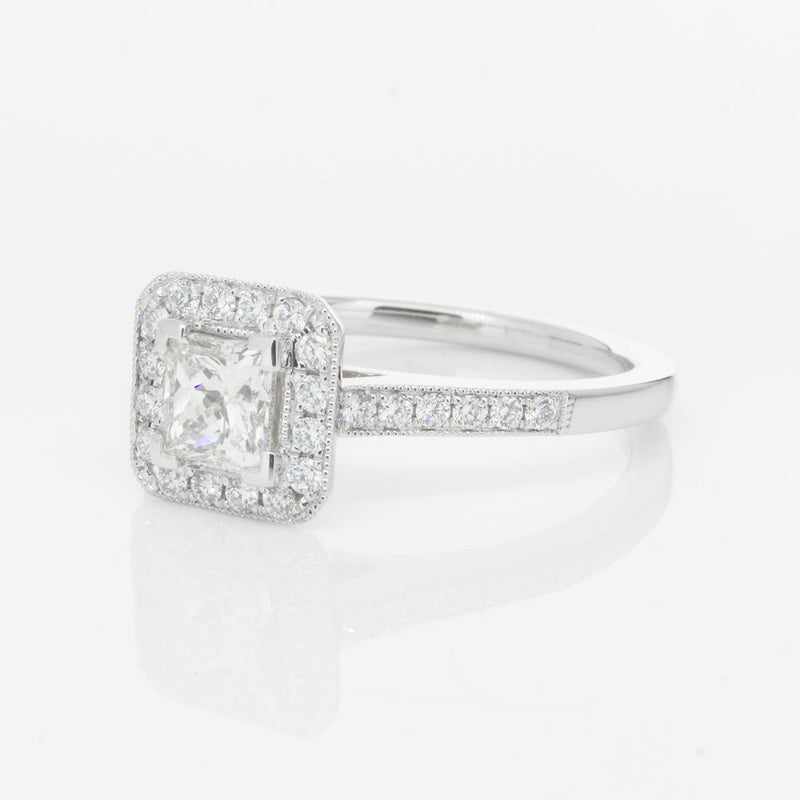 18ct White Gold .41ct Princess Cut Diamond Mandalay Ring-Ring-Walker & Hall