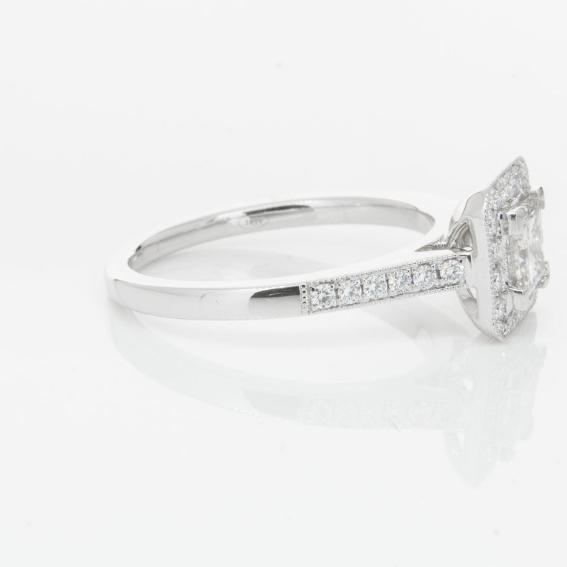 18ct White Gold .41ct Princess Cut Diamond Mandalay Ring-Ring-Walker & Hall