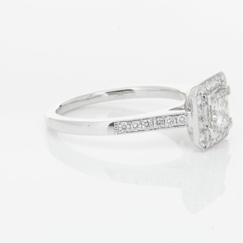 18ct White Gold .41ct Princess Cut Diamond Mandalay Ring-Ring-Walker & Hall