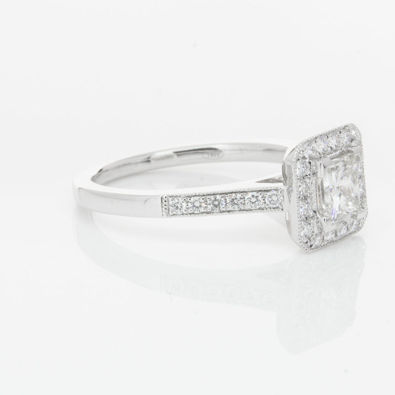 18ct White Gold .41ct Princess Cut Diamond Mandalay Ring-Ring-Walker & Hall