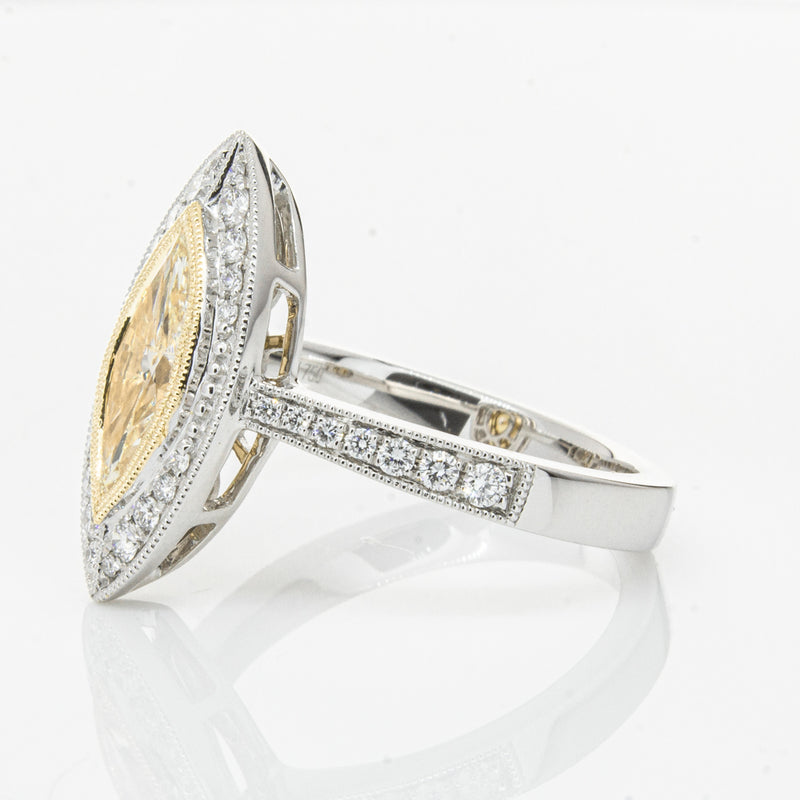 18ct White & Yellow Gold Yellow Diamond Ring-Ring-Walker & Hall