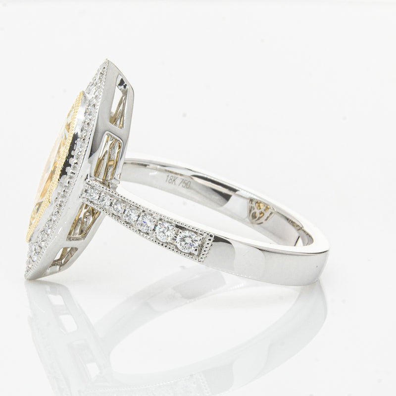 18ct White & Yellow Gold Yellow Diamond Ring-Ring-Walker & Hall