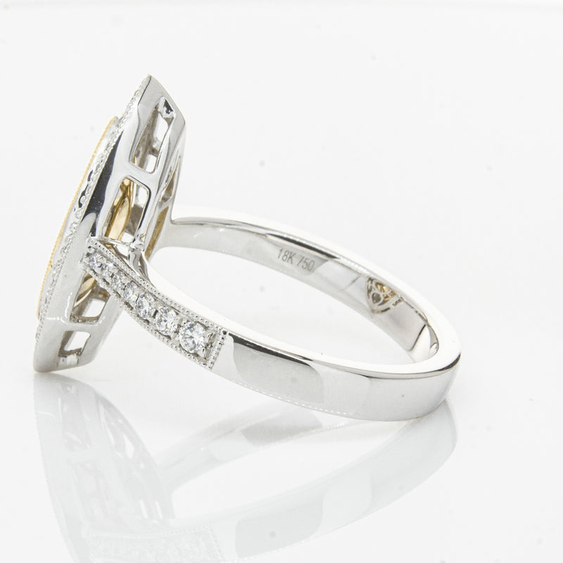 18ct White & Yellow Gold Yellow Diamond Ring-Ring-Walker & Hall