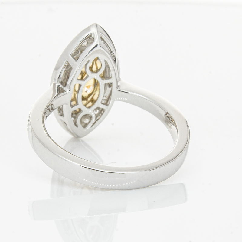 18ct White & Yellow Gold Yellow Diamond Ring-Ring-Walker & Hall