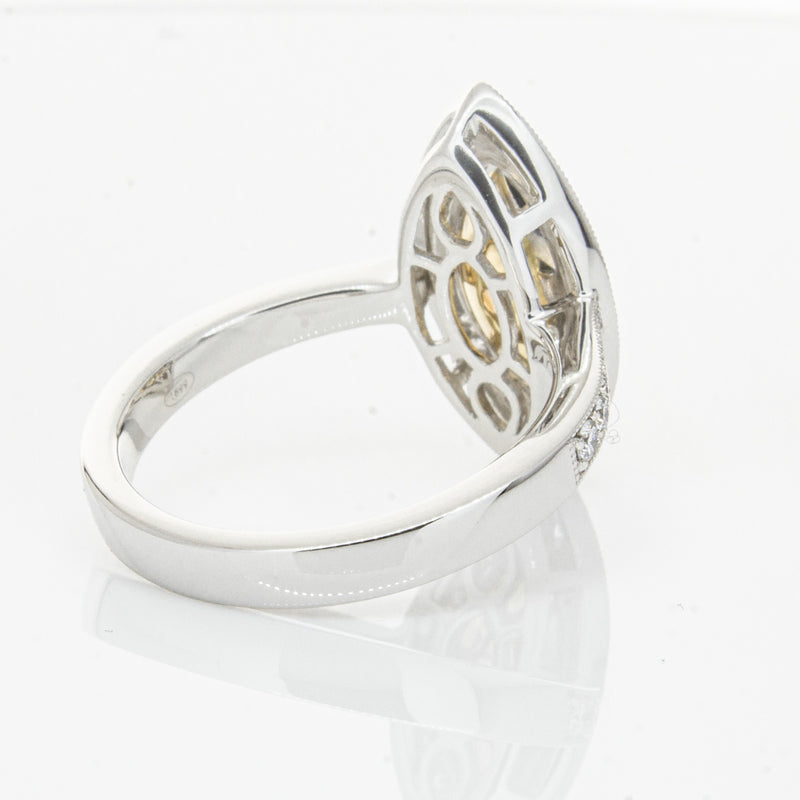 18ct White & Yellow Gold Yellow Diamond Ring-Ring-Walker & Hall