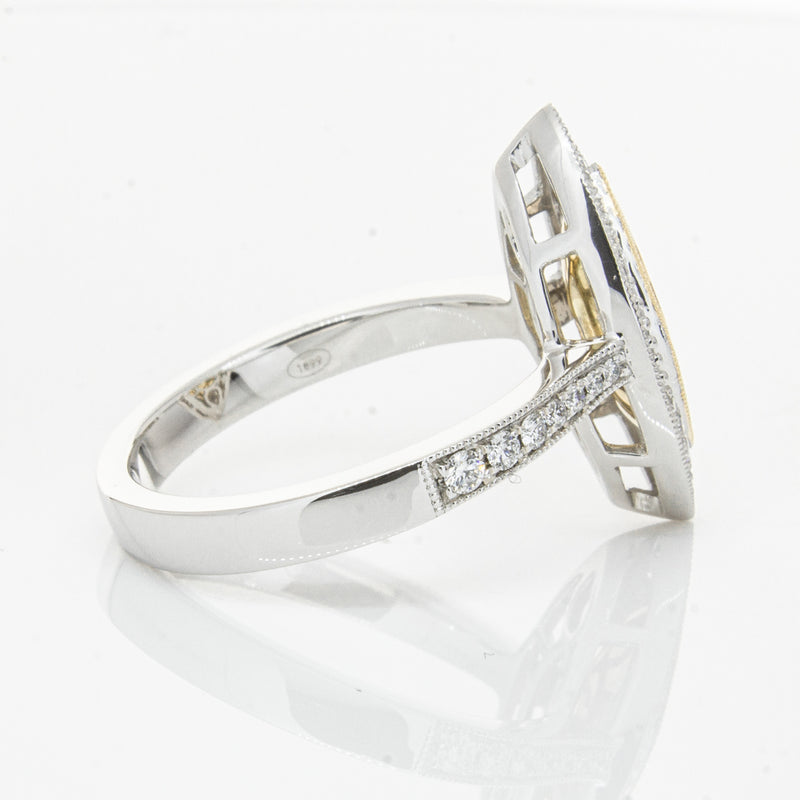 18ct White & Yellow Gold Yellow Diamond Ring-Ring-Walker & Hall