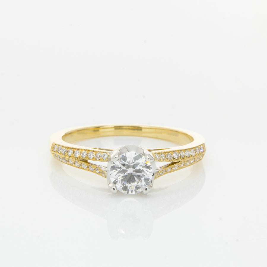 18ct Yellow Gold Diamond Eiffel Ring-Ring-Walker & Hall