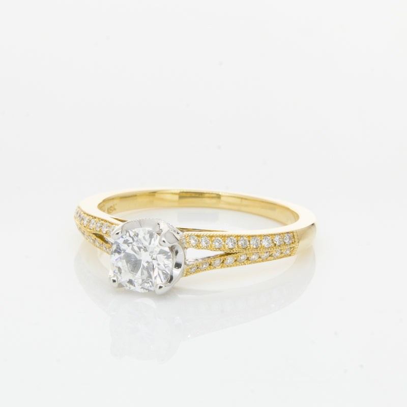 18ct Yellow Gold Diamond Eiffel Ring-Ring-Walker & Hall