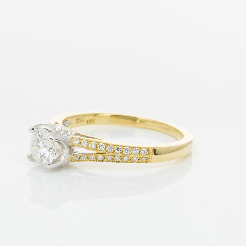 18ct Yellow Gold Diamond Eiffel Ring-Ring-Walker & Hall