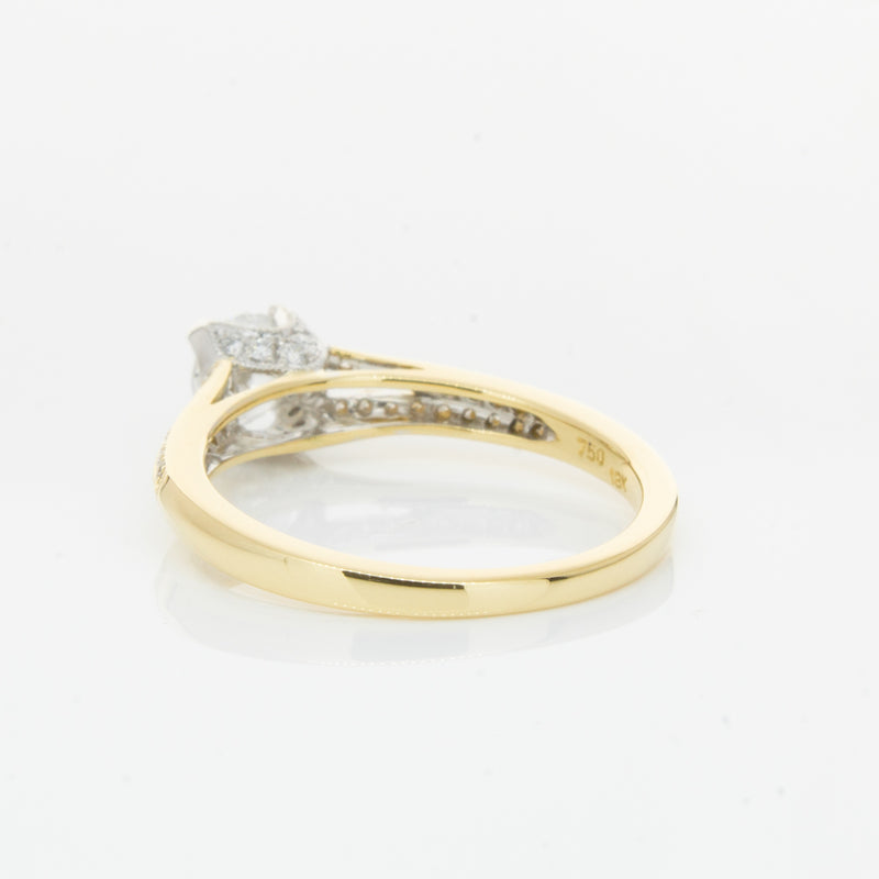 18ct Yellow Gold Diamond Eiffel Ring-Ring-Walker & Hall