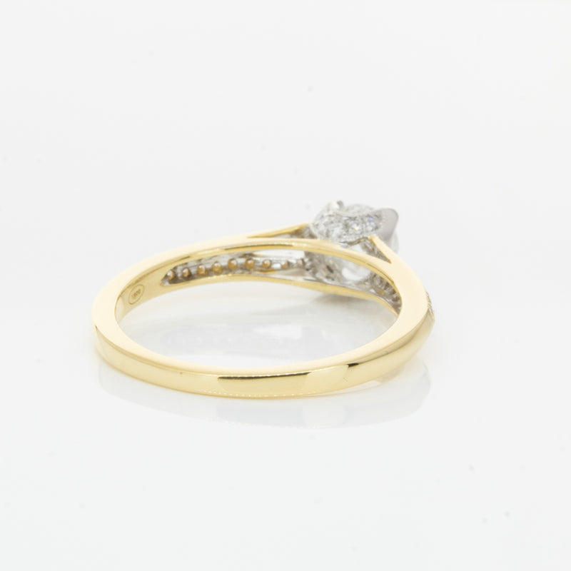 18ct Yellow Gold Diamond Eiffel Ring-Ring-Walker & Hall