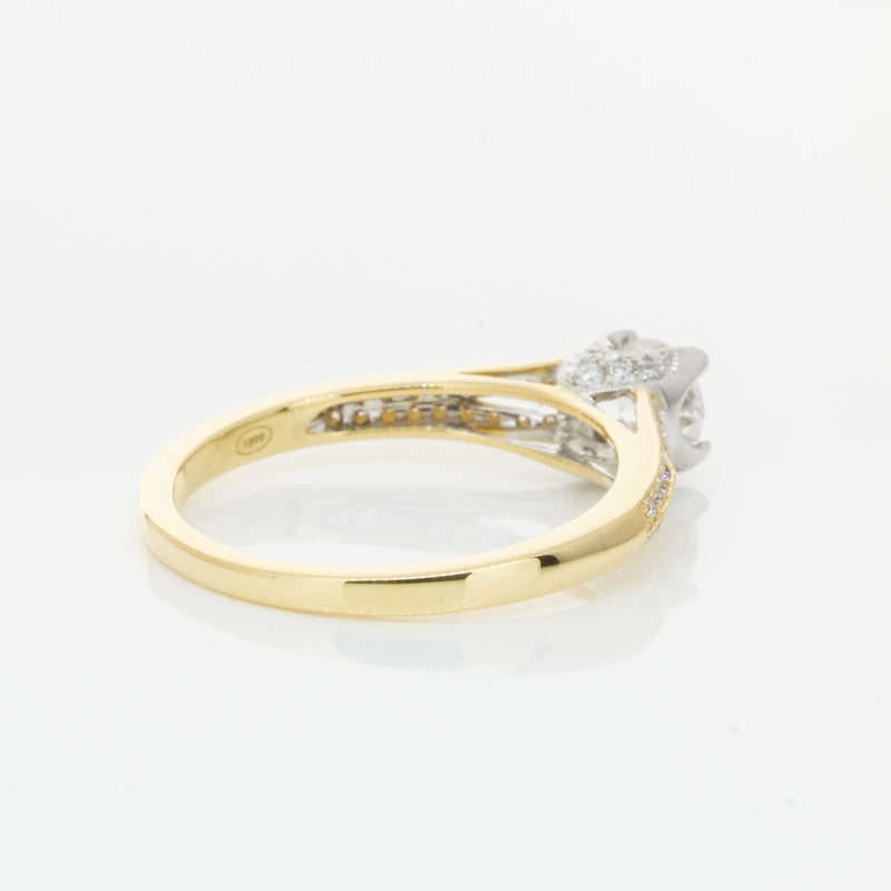18ct Yellow Gold Diamond Eiffel Ring-Ring-Walker & Hall