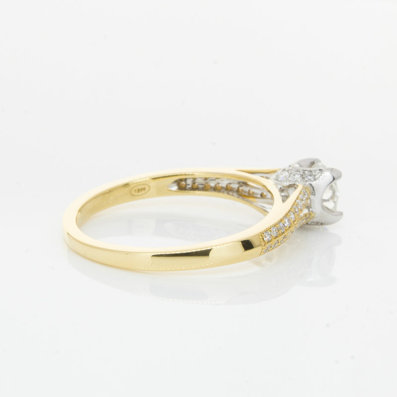 18ct Yellow Gold Diamond Eiffel Ring-Ring-Walker & Hall