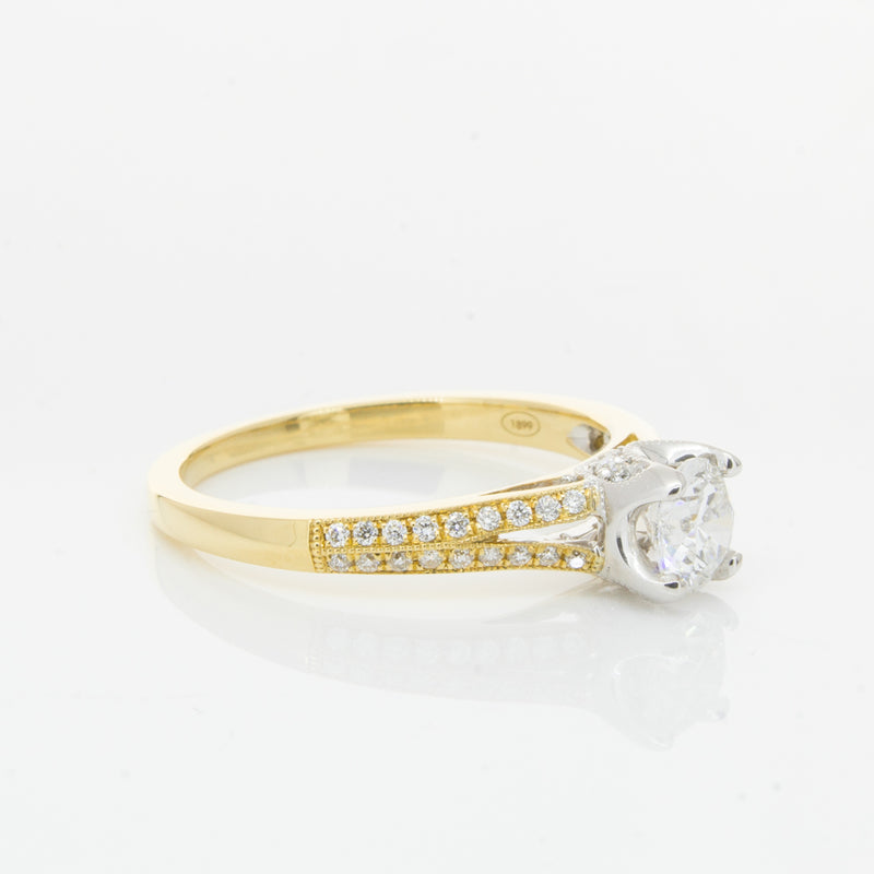 18ct Yellow Gold Diamond Eiffel Ring-Ring-Walker & Hall