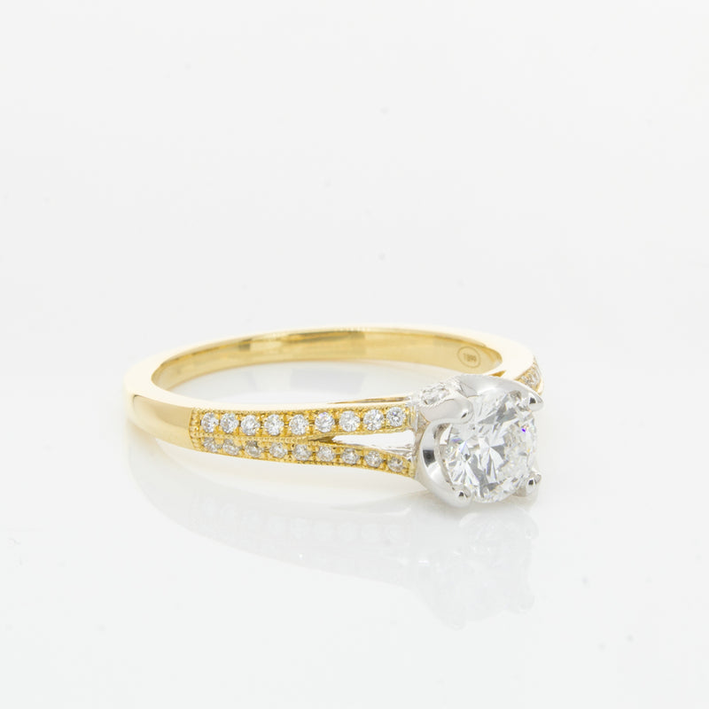 18ct Yellow Gold Diamond Eiffel Ring-Ring-Walker & Hall