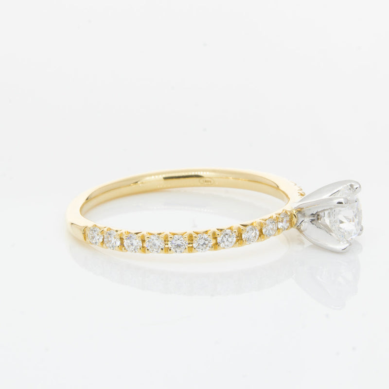 18ct Yellow Gold .52ct Diamond Comet Ring-Ring-Walker & Hall