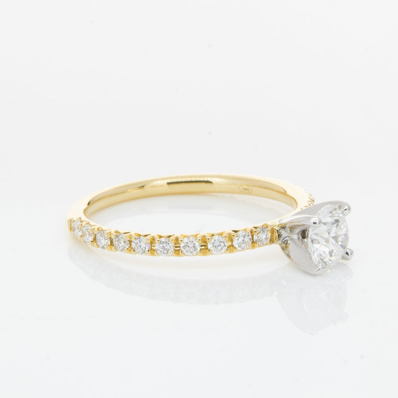 18ct Yellow Gold .52ct Diamond Comet Ring-Ring-Walker & Hall