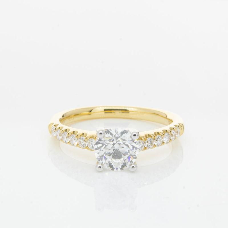 18ct Yellow Gold 1.00ct Diamond Meridien Ring-Ring-Walker & Hall