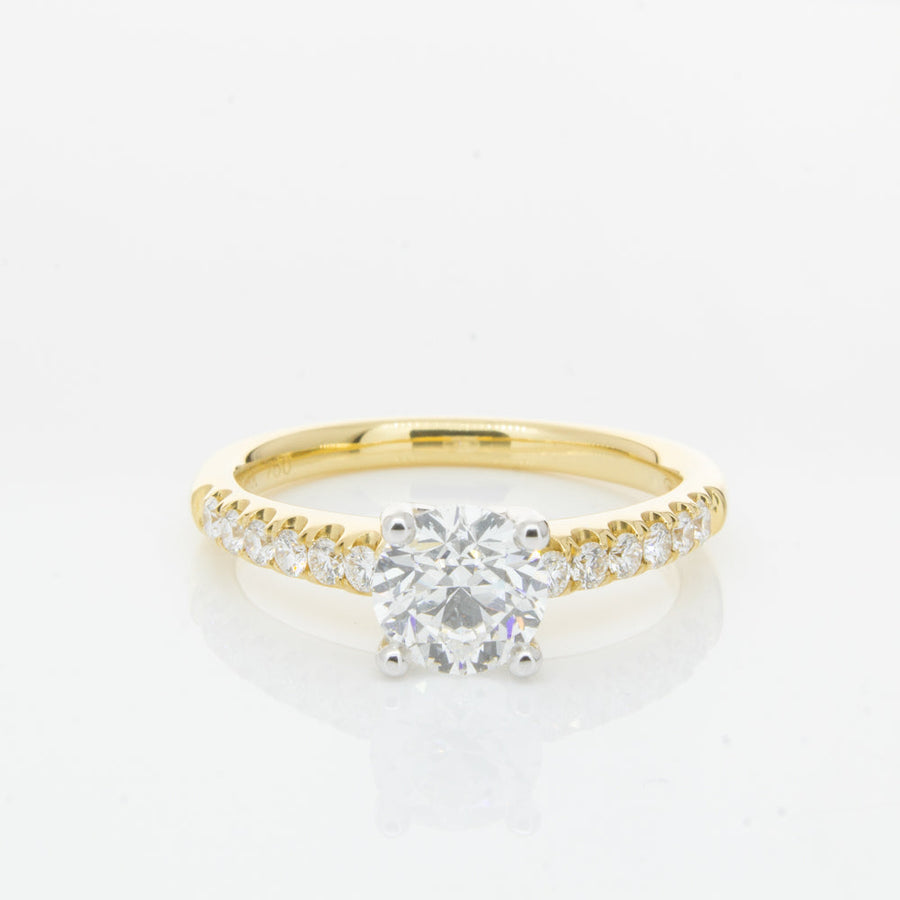 18ct Yellow Gold 1.00ct Diamond Meridien Ring-Ring-Walker & Hall