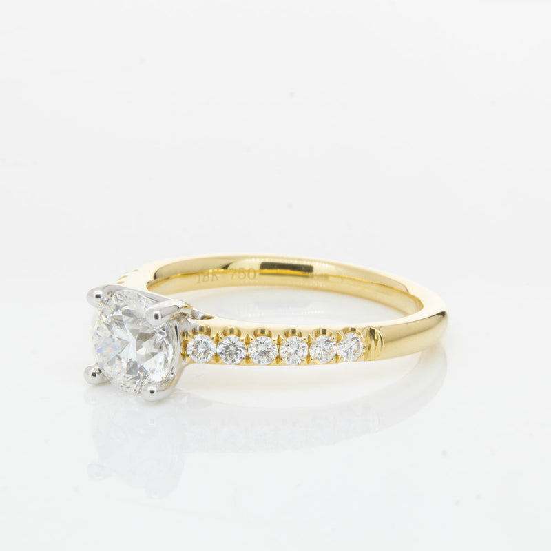 18ct Yellow Gold 1.00ct Diamond Meridien Ring-Ring-Walker & Hall