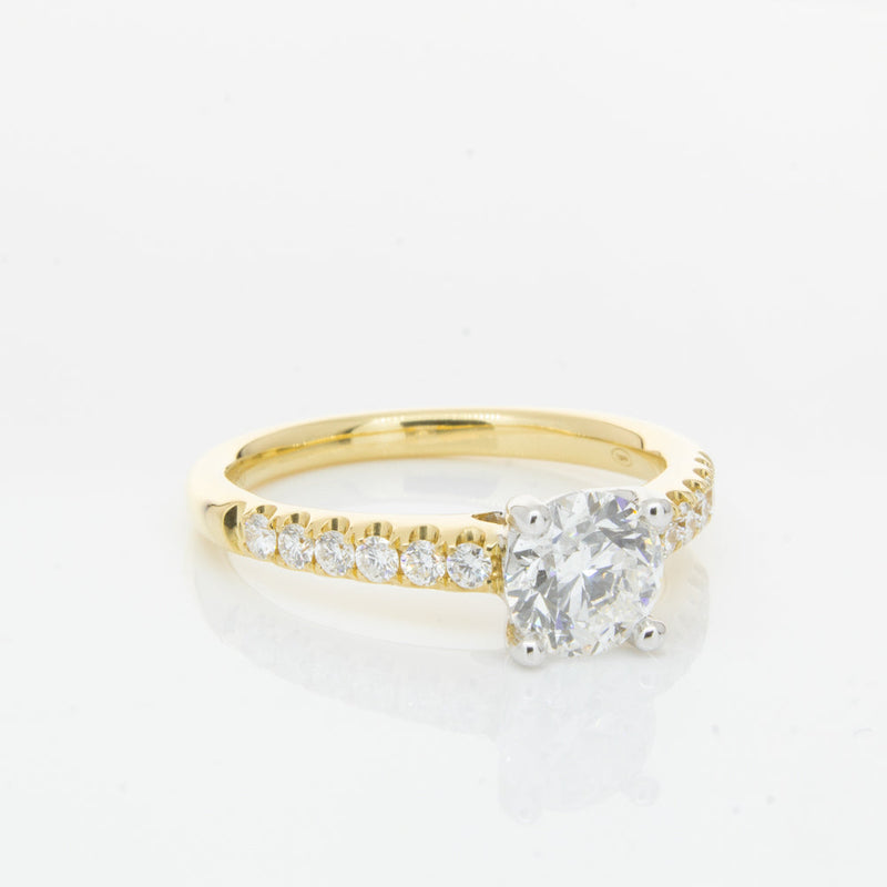 18ct Yellow Gold 1.00ct Diamond Meridien Ring-Ring-Walker & Hall