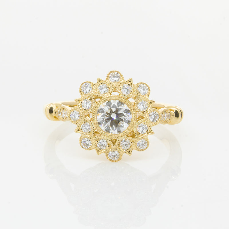 18ct Yellow Gold .50ct Diamond Mayfair Ring-Ring-Walker & Hall