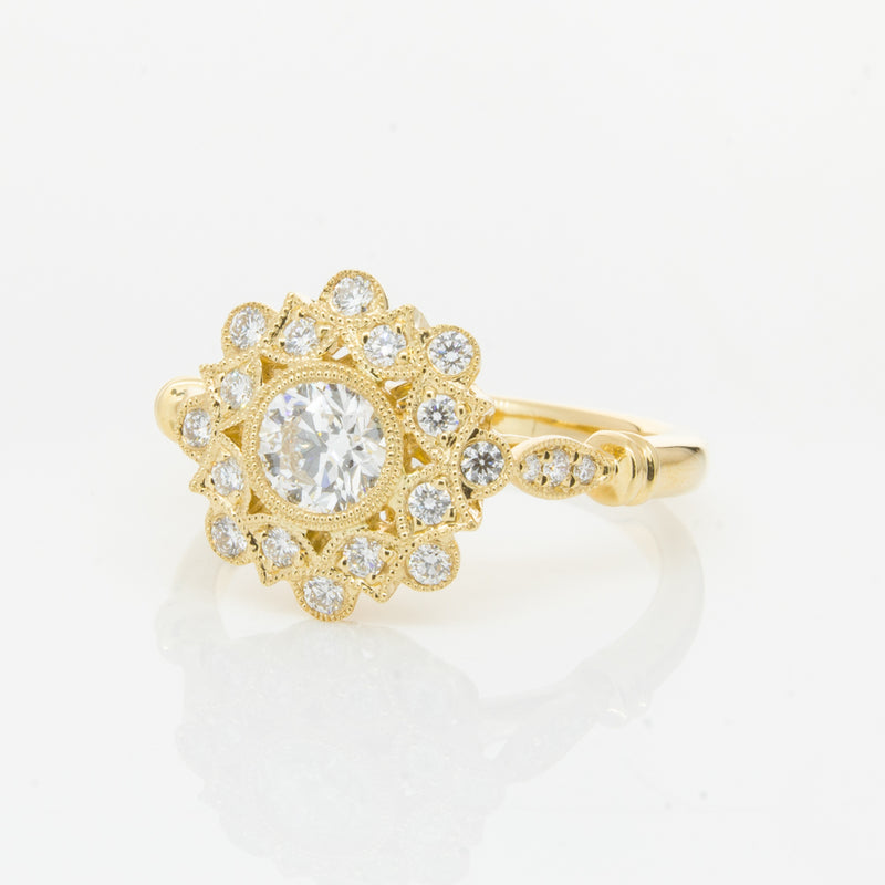 18ct Yellow Gold .50ct Diamond Mayfair Ring-Ring-Walker & Hall