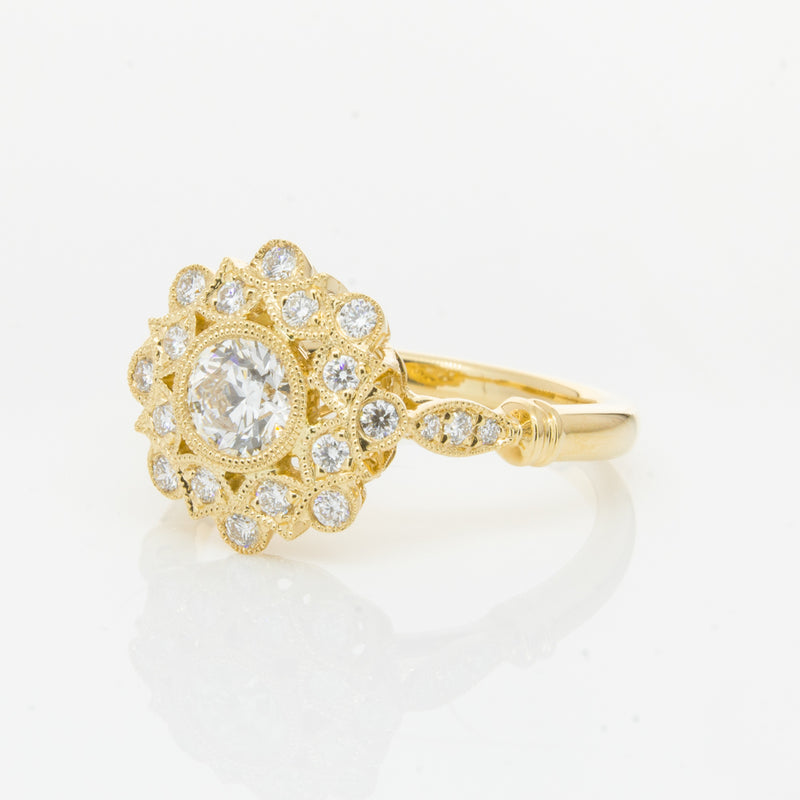 18ct Yellow Gold .50ct Diamond Mayfair Ring-Ring-Walker & Hall